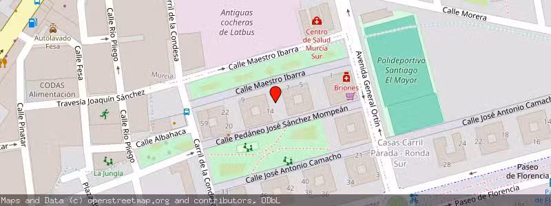 Mapa de Subasta de Inmueble (Garaje) en Murcia, Murcia 