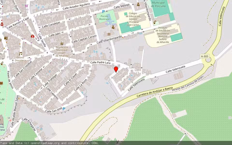 Mapa de Subasta Inmueble (Finca rústica) en Higuera De Calatrava, Jaén