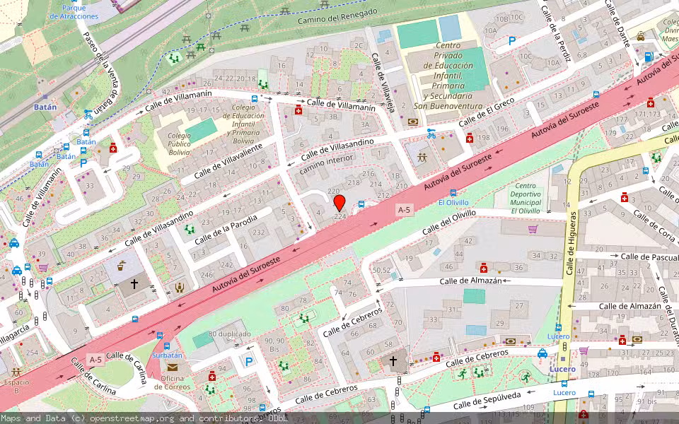 Mapa de Subasta Inmueble (Vivienda) en Madrid