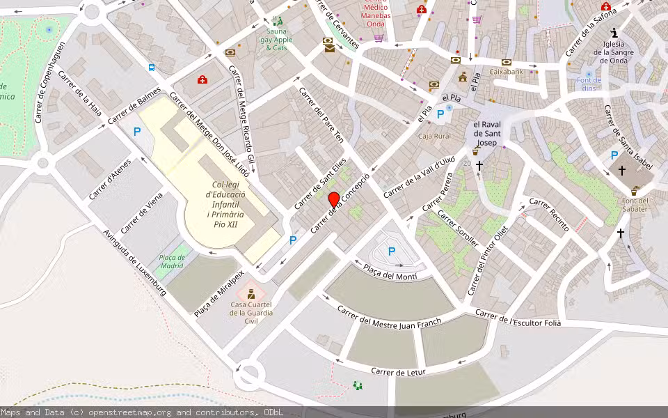 Mapa de Subasta Inmueble (Vivienda) en Onda, Castellón/Castelló