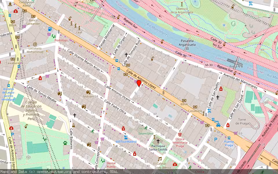 Mapa de Subasta Inmueble (Vivienda) en Madrid
