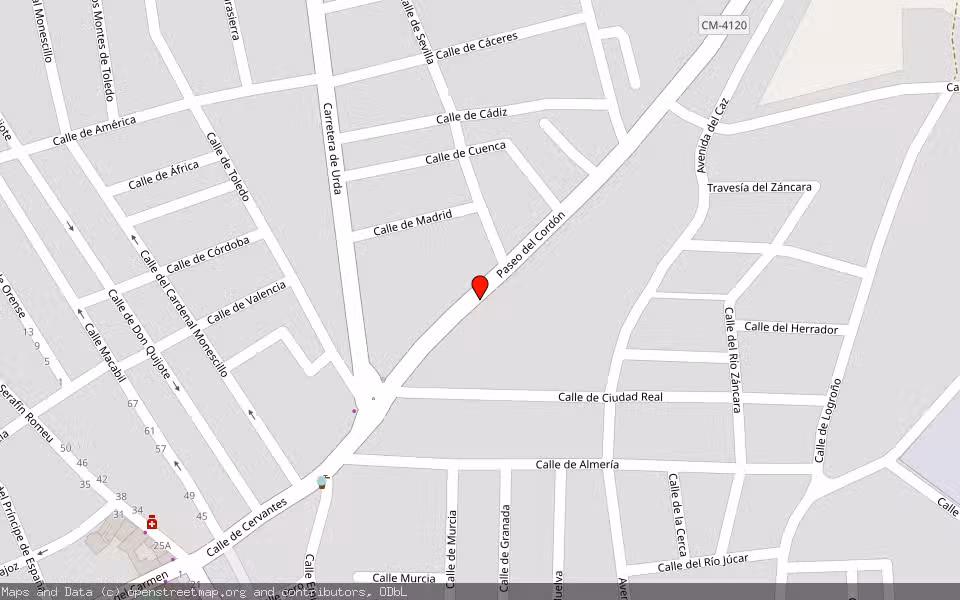 Mapa de Subasta Inmueble (Vivienda) en Villarrubia De Los Ojos, Ciudad Real