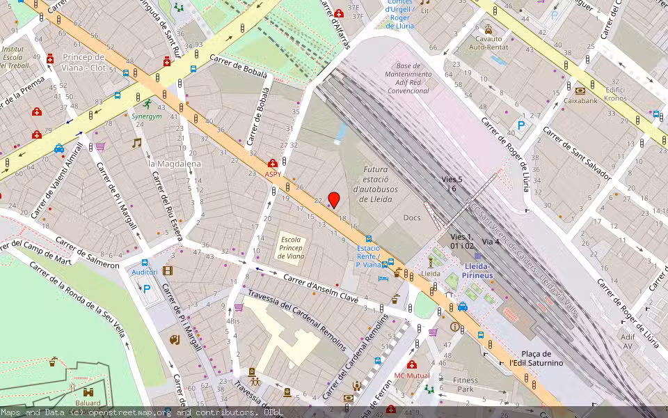 Mapa de Subasta Inmueble (Garaje) en Lleida