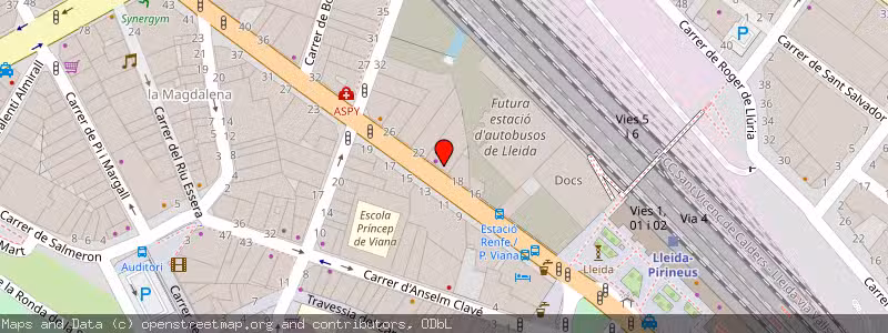 Mapa de Subasta de Inmueble (Garaje) en Lleida, Lérida (Lleida) 