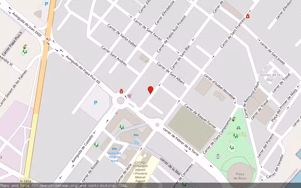 Mapa de Subasta Inmueble (Garaje) en Vinaros, Castellón/Castelló