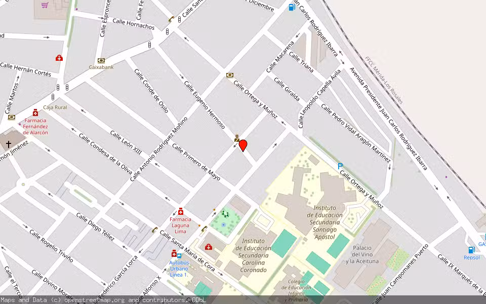 Mapa de Subasta Inmueble (Vivienda) en Almendralejo, Badajoz