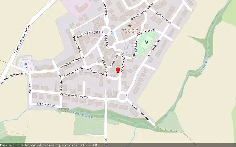 Mapa de Subasta Inmueble (Vivienda) en Beriáin, Navarra