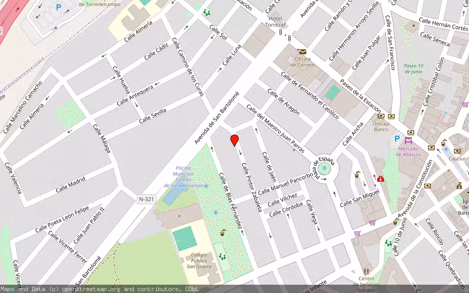 Mapa de Subasta Inmueble (Vivienda) en Jaen, Jaén