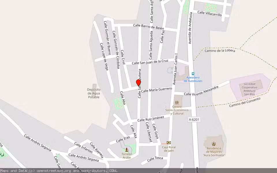 Mapa de Subasta Inmueble (Finca rústica) en Sorihuela De Guadalimar, Jaén