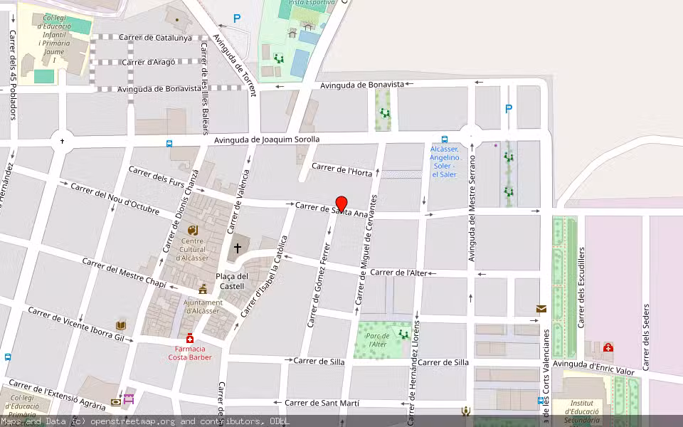 Mapa de Subasta Inmueble (Vivienda) en Alcàsser, Valencia/València