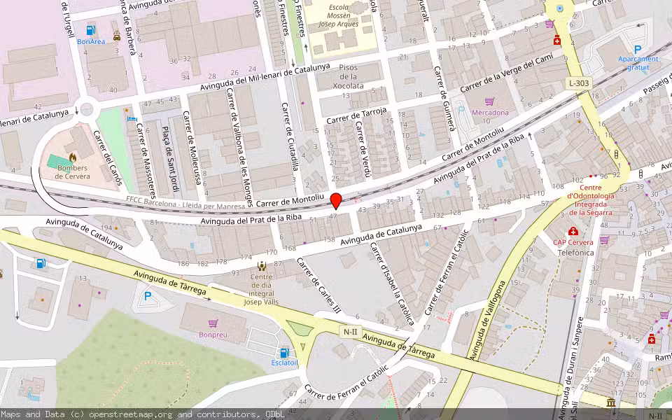 Mapa de Subasta Inmueble (Vivienda) en Cervera, Lleida