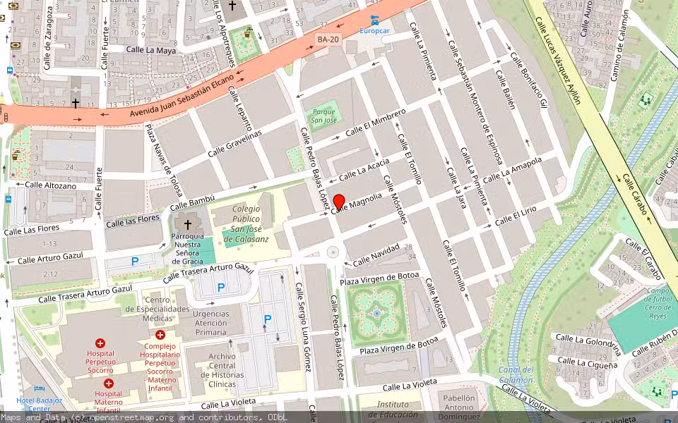 Mapa de Subasta Inmueble (Vivienda) en Badajoz