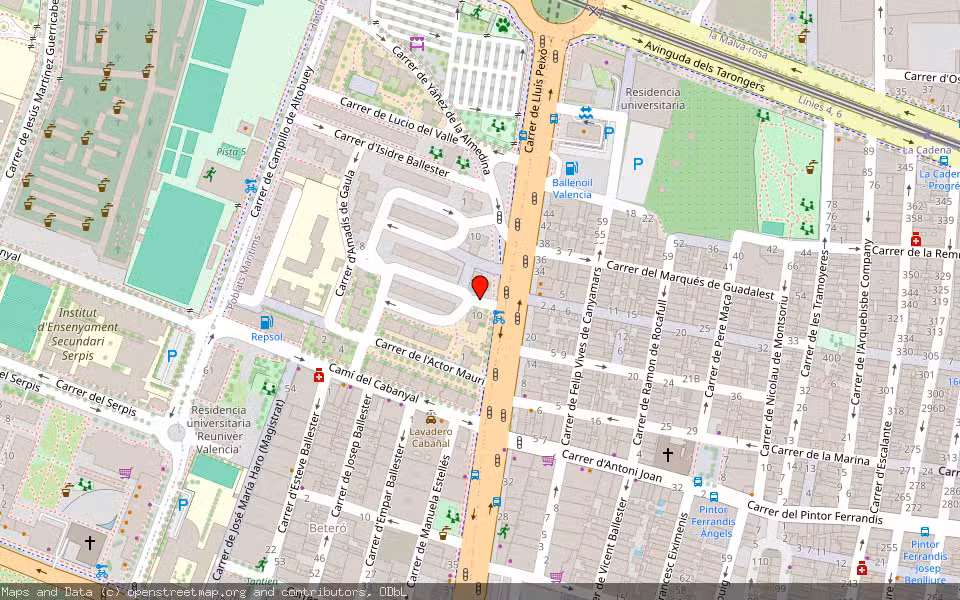 Mapa de Subasta Inmueble (Vivienda) en Valencia, Valencia/València