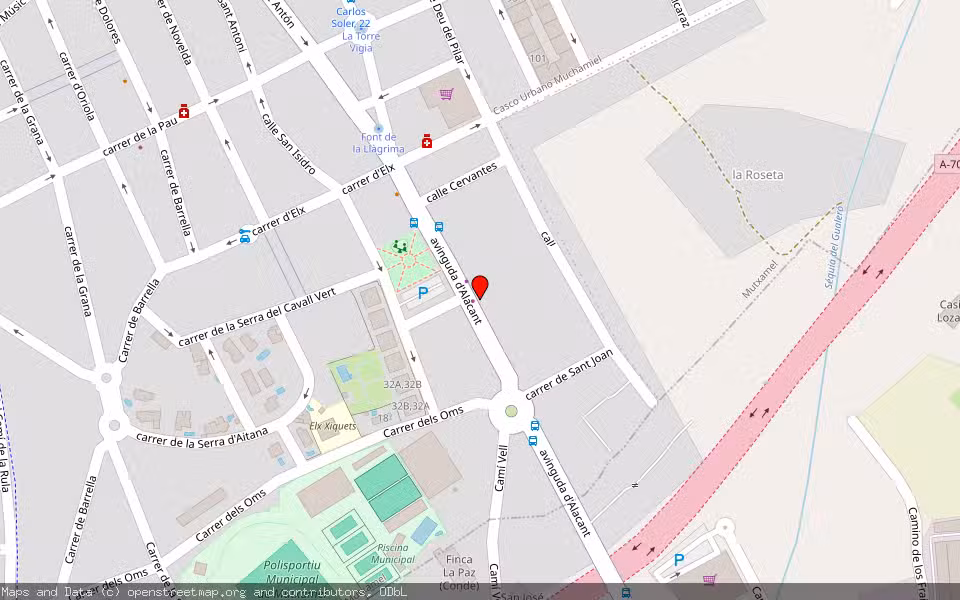 Mapa de Subasta Inmueble (Vivienda) en Mutxamel, Alicante/Alacant