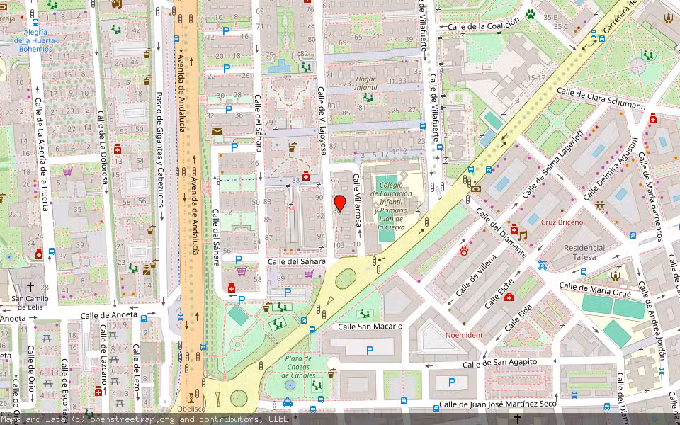 Mapa de Subasta Inmueble (Vivienda) en Madrid