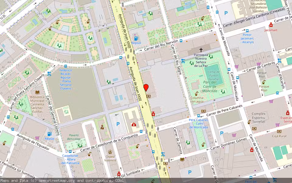 Mapa de Subasta Inmueble (Garaje) en Valencia, Valencia/València