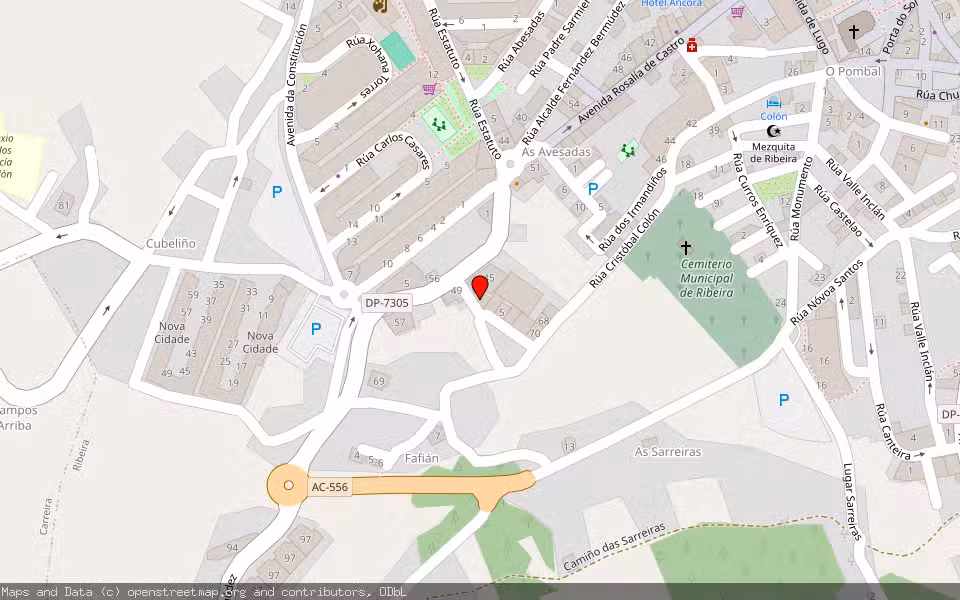 Mapa de Subasta Inmueble (Local comercial) en Noia, A Coruña