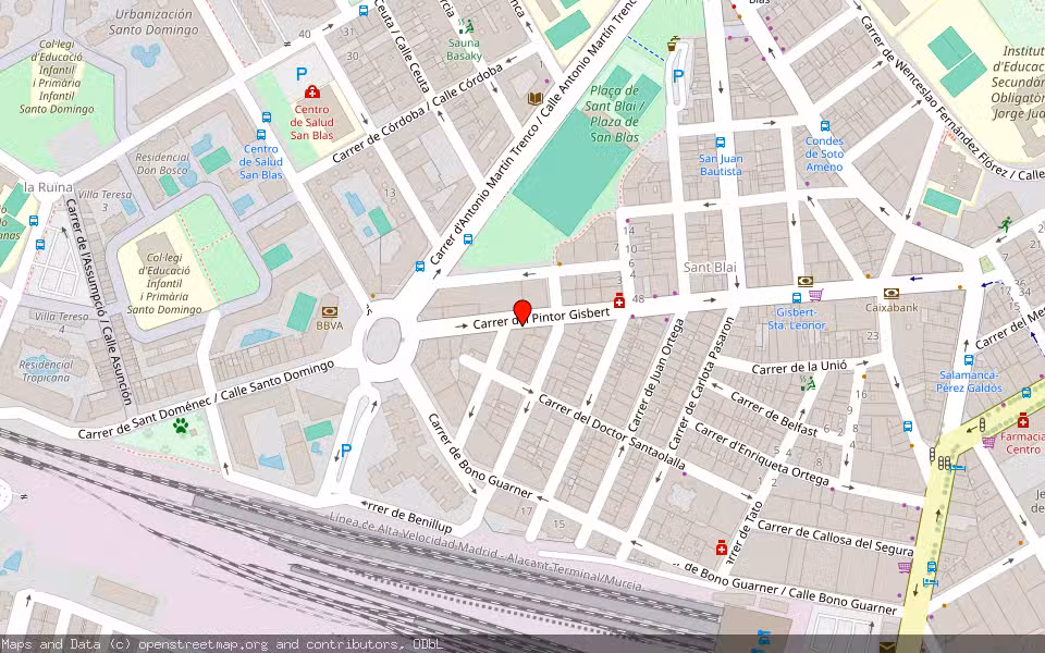 Mapa de Subasta Inmueble (Vivienda) en Alicante, Alicante/Alacant