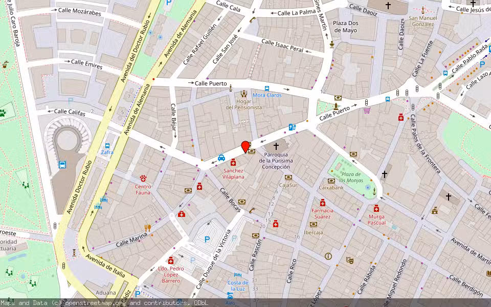Mapa de Subasta Inmueble (Vivienda) en Huelva