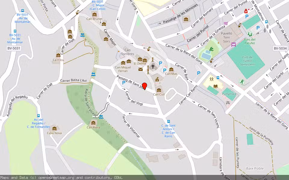 Mapa de Subasta Inmueble (Vivienda) en Sant Vicenç De Montalt, Barcelona
