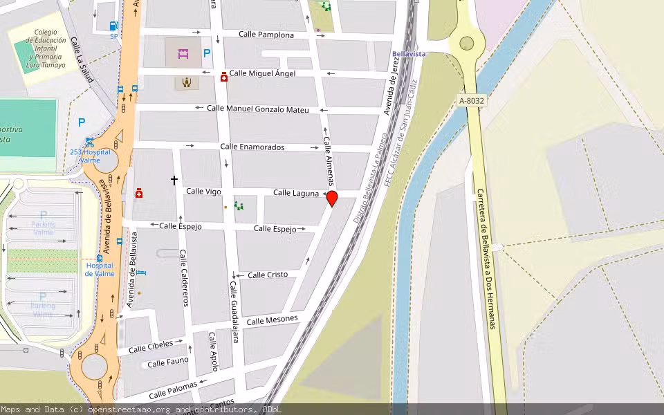 Mapa de Subasta Inmueble (Garaje) en Sevilla