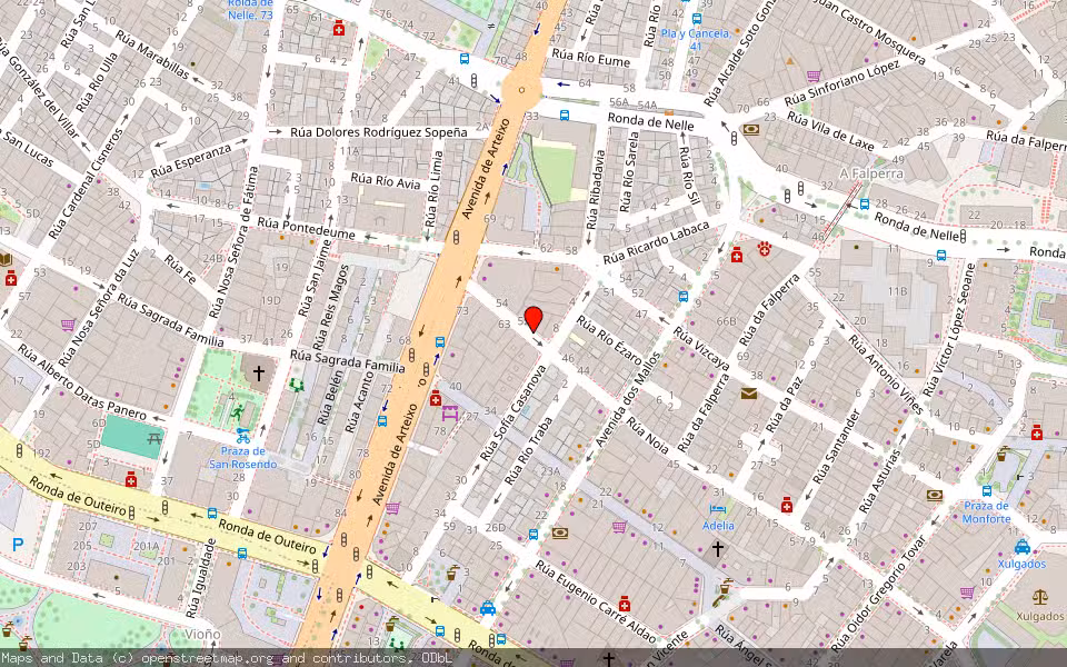 Mapa de Subasta Inmueble (Vivienda) en A Coruña
