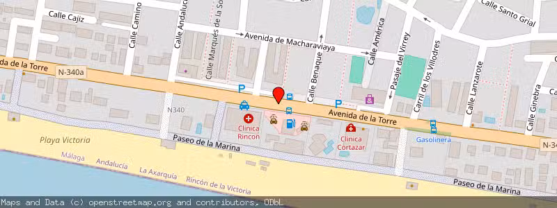 Mapa de Subasta de Inmueble (Garaje) en Rincon De La Victoria, Málaga 