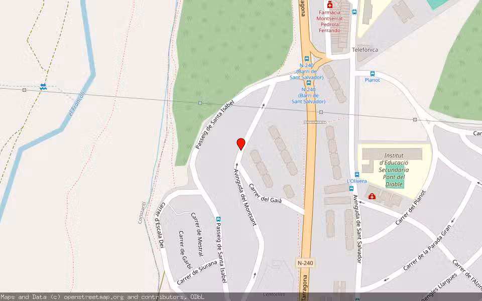 Mapa de Subasta Inmueble (Vivienda) en Sant Salvador, Tarragona