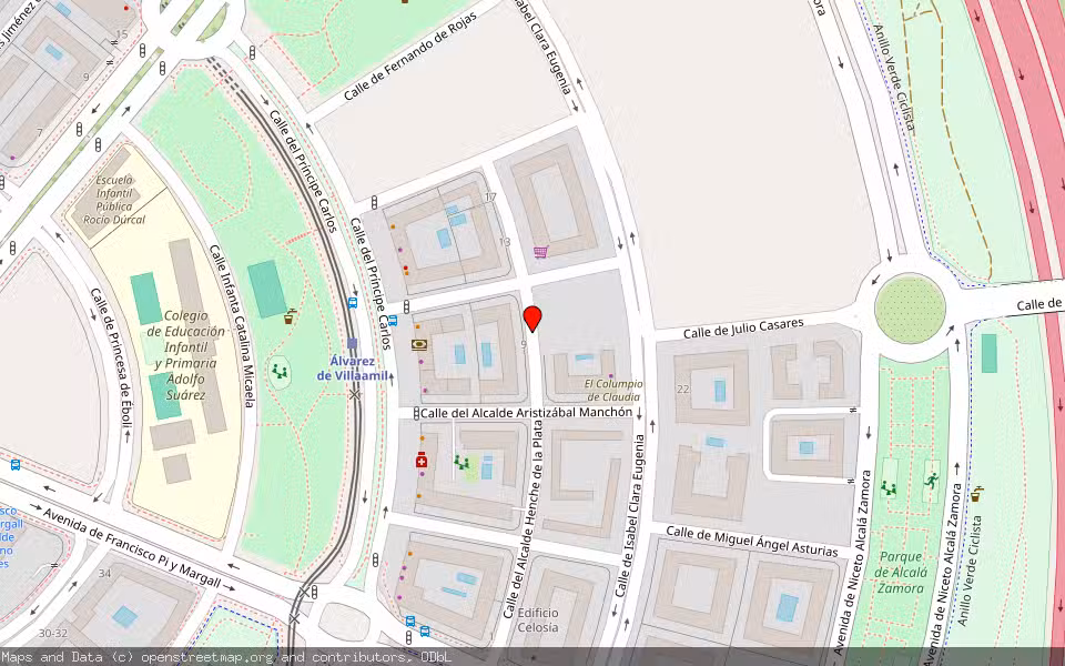 Mapa de Subasta Inmueble (Garaje) en Madrid