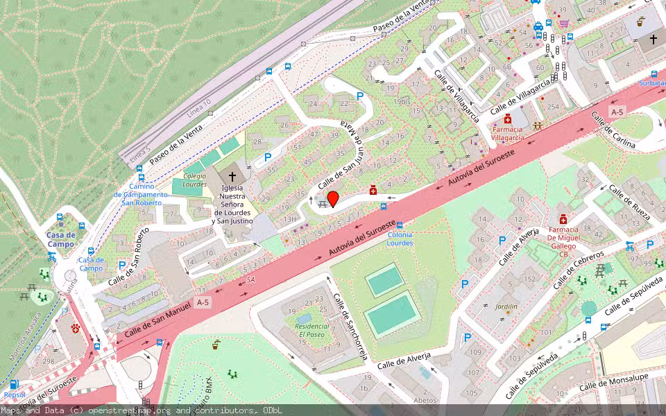 Mapa de Subasta Inmueble (Vivienda) en Madrid