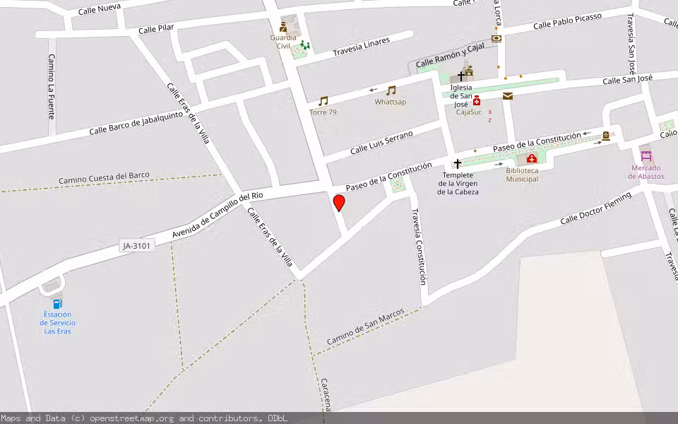 Mapa de Subasta Inmueble (Vivienda) en Torreblascopedro, Jaén