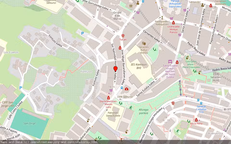 Mapa de Subasta Inmueble (Vivienda) en Santurce, Bizkaia