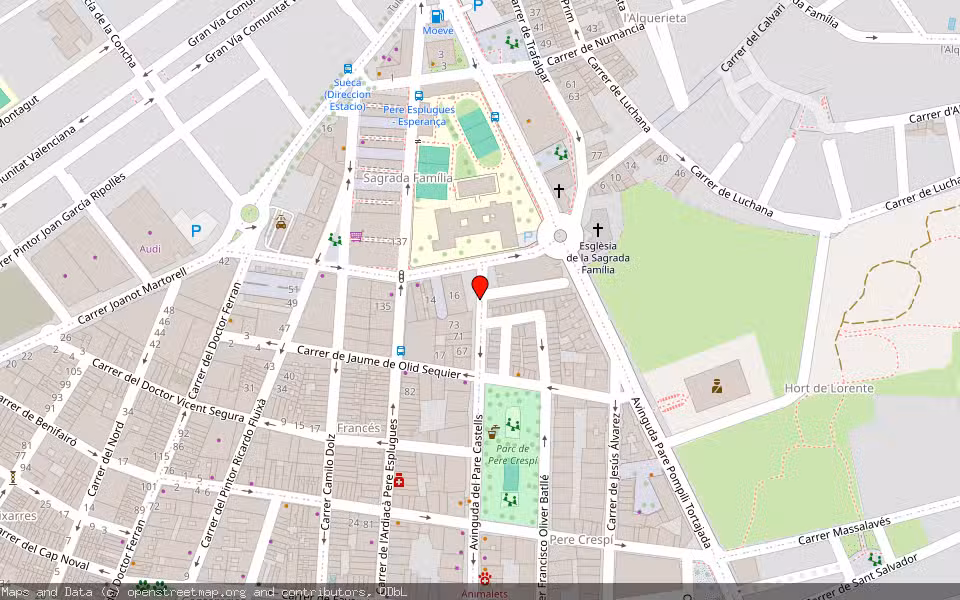 Mapa de Subasta Inmueble (Vivienda) en Alcira, Valencia/València