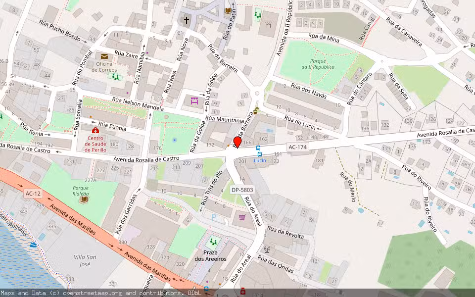 Mapa de Subasta Inmueble (Local comercial) en Oleiros, A Coruña