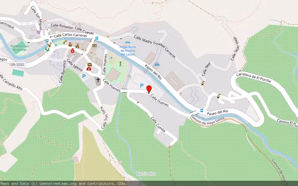 Mapa de Subasta Inmueble (Vivienda) en Monachil, Granada