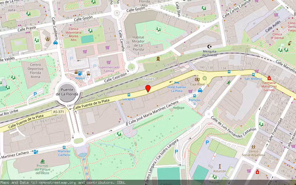 Mapa de Subasta Inmueble (Vivienda) en Oviedo, Asturias