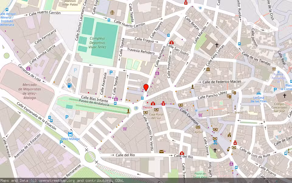 Mapa de Subasta Inmueble (Vivienda) en Vélez Málaga, Málaga