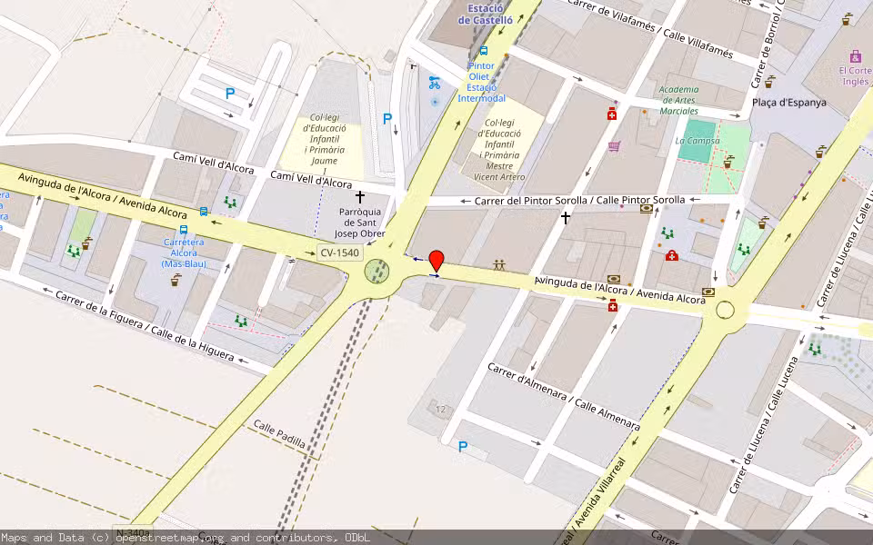 Mapa de Subasta Inmueble (Garaje) en Castellon De La Plana, Castellón/Castelló