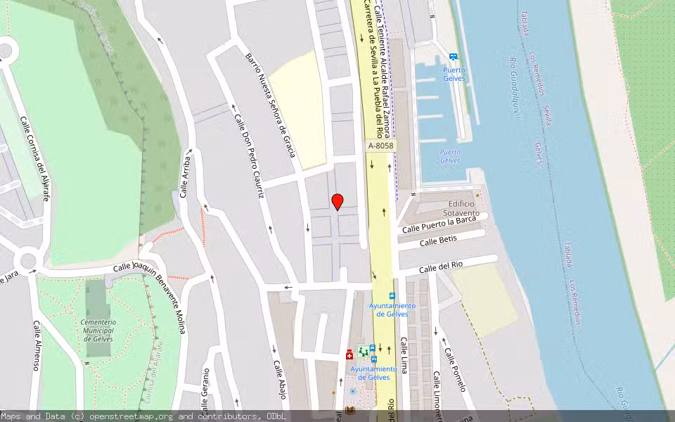 Mapa de Subasta Inmueble (Vivienda) en Gelves, Sevilla