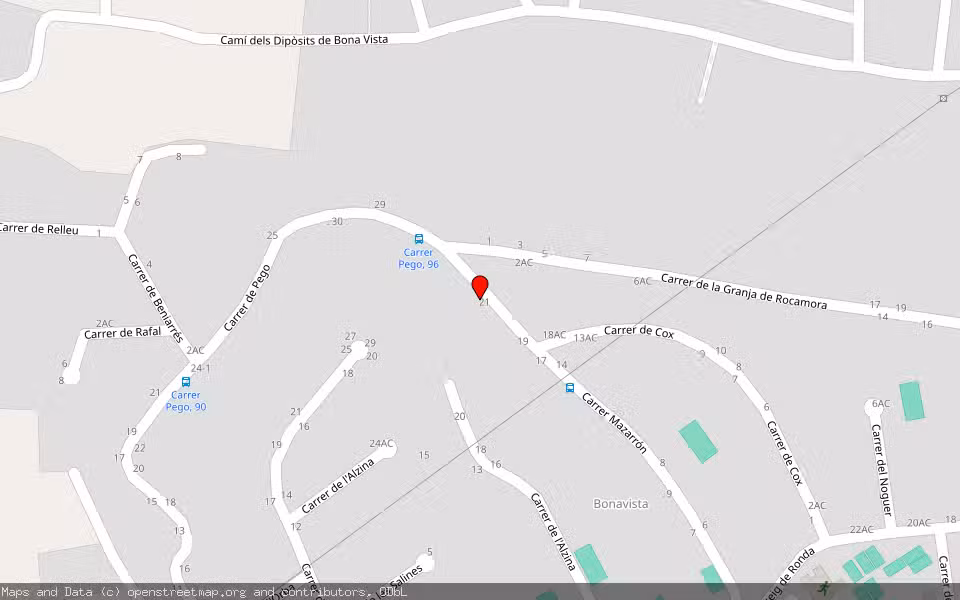 Mapa de Subasta Inmueble (Vivienda) en Elx, Alicante/Alacant