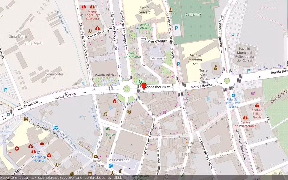 Mapa de Subasta Inmueble (Garaje) en Vilanova I La Geltru, Barcelona