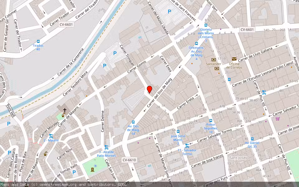 Mapa de Subasta Inmueble (Otros) en Ontinyent, Valencia/València