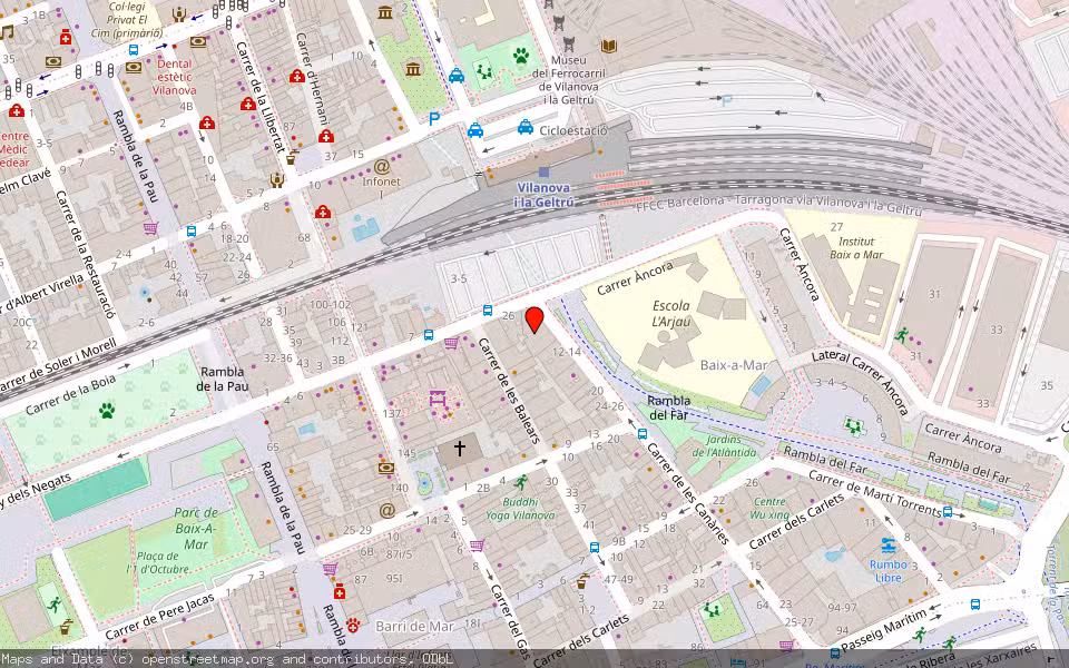 Mapa de Subasta Inmueble (Vivienda) en Vilanova I La Geltrú, Barcelona