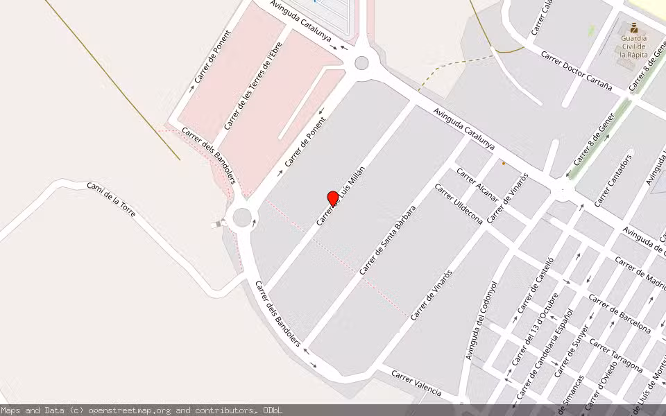 Mapa de Subasta Inmueble (Solar) en La Ràpita, Tarragona