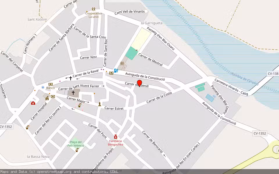 Mapa de Subasta Inmueble (Local comercial) en Calig, Castellón/Castelló