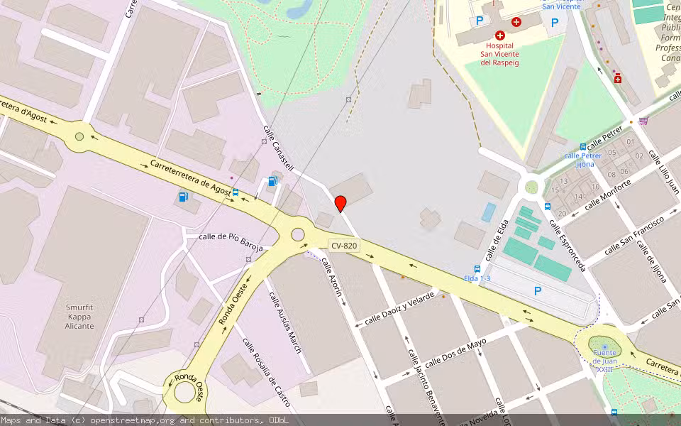 Mapa de Subasta Inmueble (Vivienda) en San Vicente Del Raspeig, Alicante/Alacant