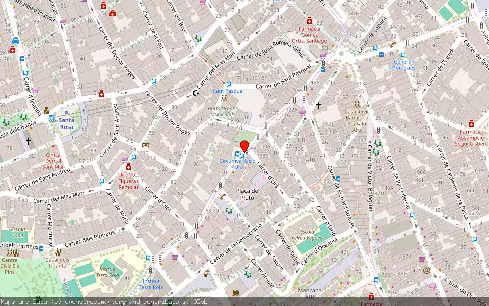 Mapa de Subasta Inmueble (Vivienda) en Santa Coloma De Gramanet, Barcelona