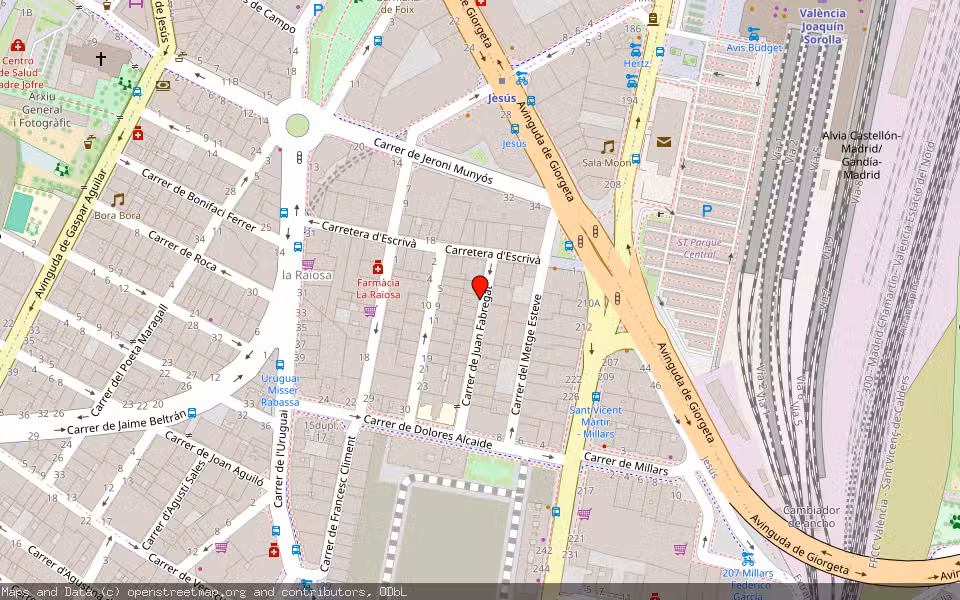 Mapa de Subasta Inmueble (Vivienda) en Valencia, Valencia/València