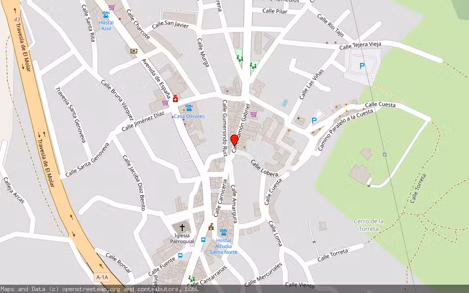 Mapa de Subasta Inmueble (Vivienda) en El Molar, Madrid