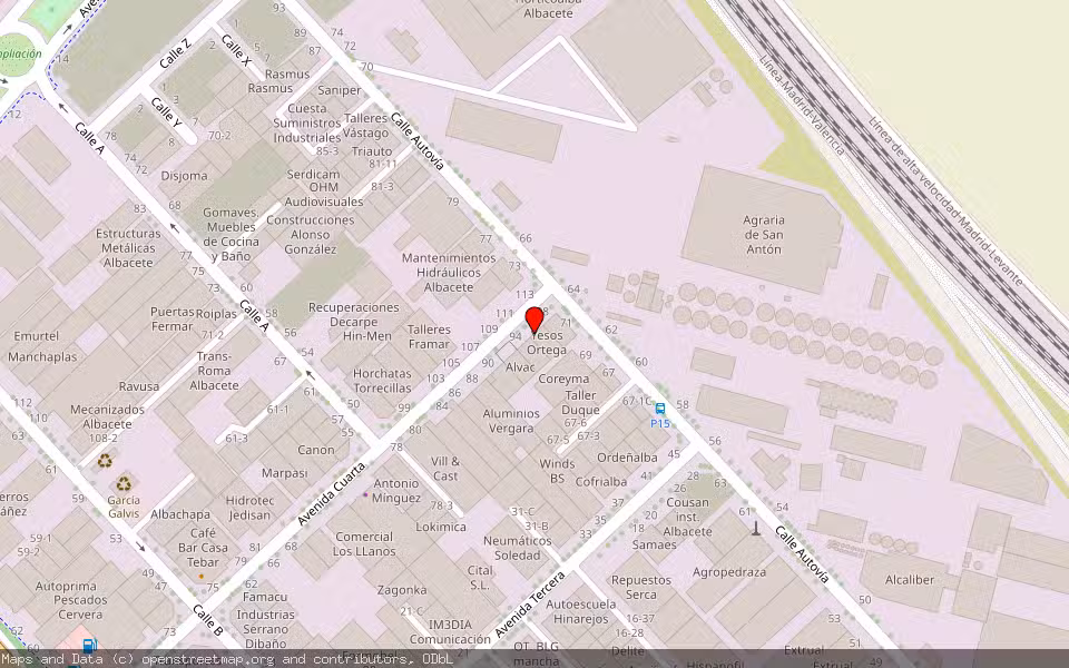 Mapa de Subasta Inmueble (Garaje) en Albacete
